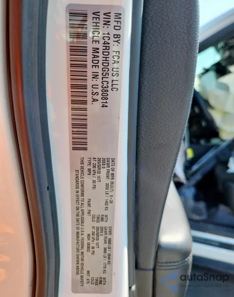 2020 Dodge Durango Gt from USA, damaged, VIN 1C4RDHDG5LC380814